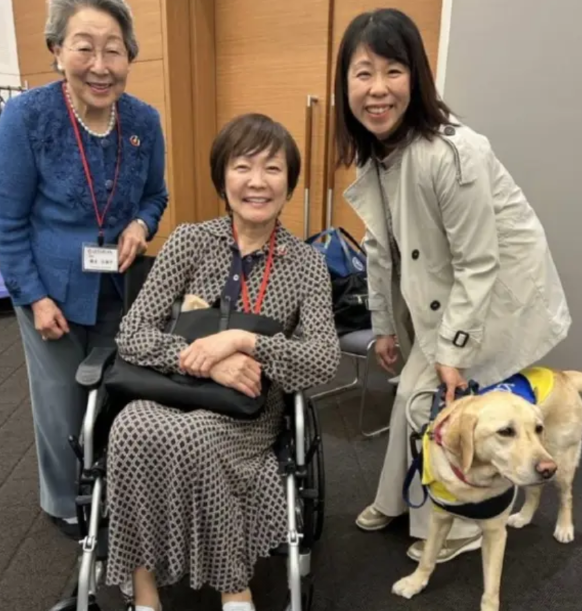 老人家不经摔，日本前首相安倍晋三爱妻安倍昭惠因此而受伤，坐在轮椅上了。安倍昭惠