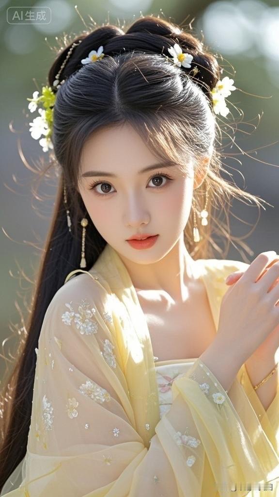 温柔古典的汉服美人，花枝招展，美不胜收！🌸💕