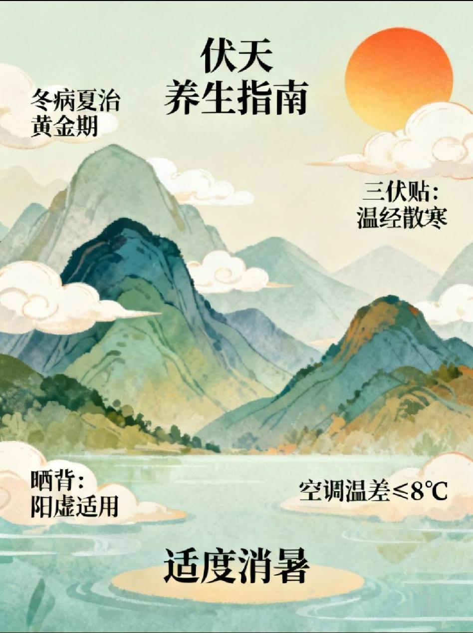 40天伏天要想健康度过，有些方法得知道。眼下已入伏，四十天伏天是一年中气温最