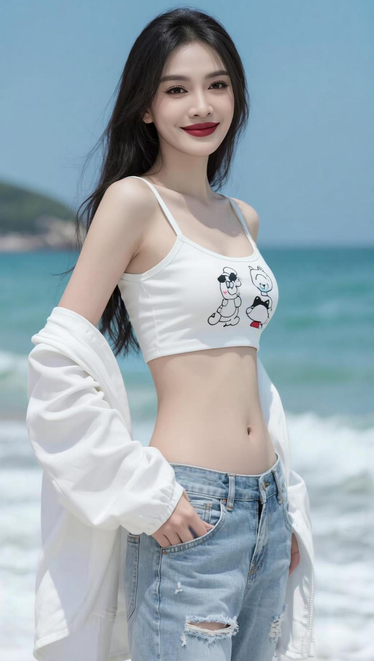 天气太热了，海边走走