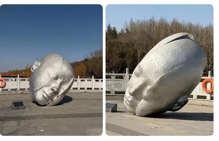 郑州这个“人头落地”雕塑，到底是谁的“Dream”？一个斜躺在地、被分割成几