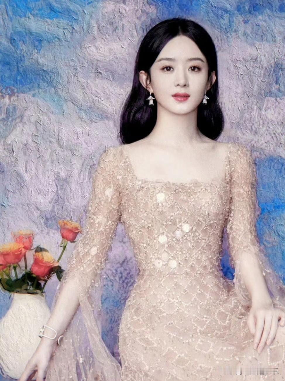 低调专注美女演员赵丽颖