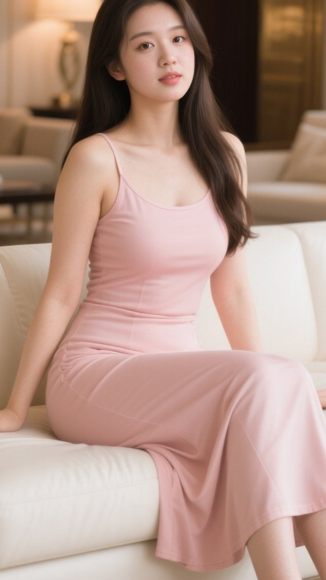 优雅少妇浅笑嫣然，大长腿勾勒迷人曲线