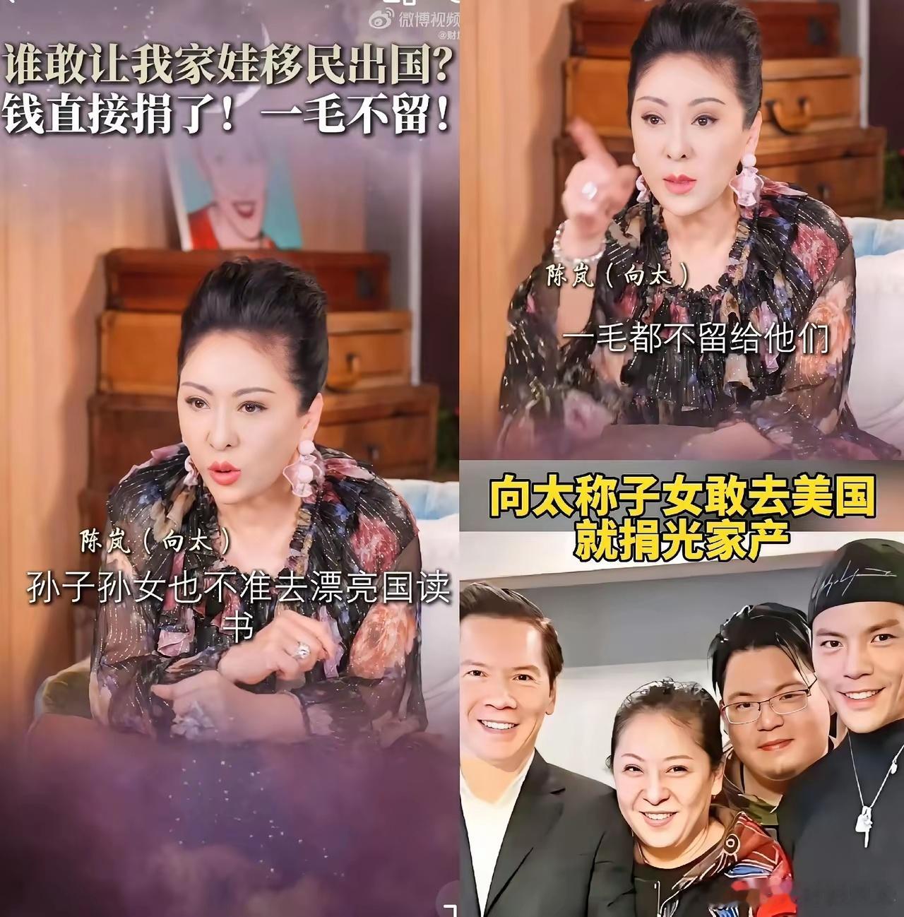 宗馥莉沉默了​就连刘亦菲也不敢吭声​就因为向太的几句话，把有钱人的底细全给扒了！