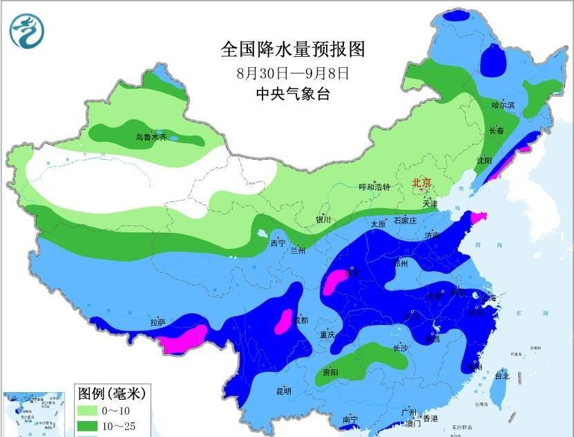 根据中央气象台预报，未来十天我国黄河以南地区降水逐步增多，江南大部、川盆东部高温