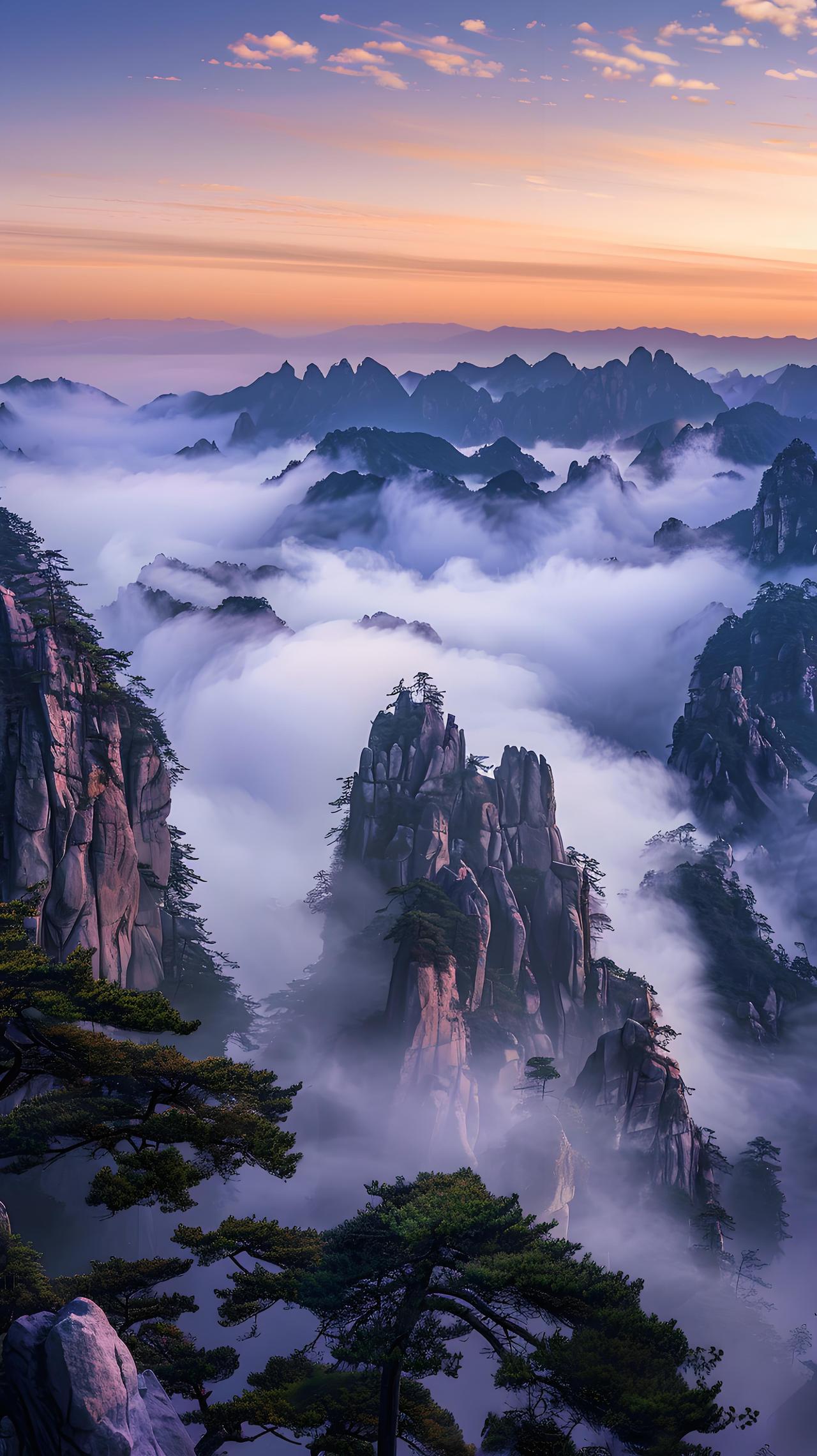 晒图笔记大赛云海翻腾，仙境如画，人间仙境，美不胜收！美图壁纸共享分享一张自