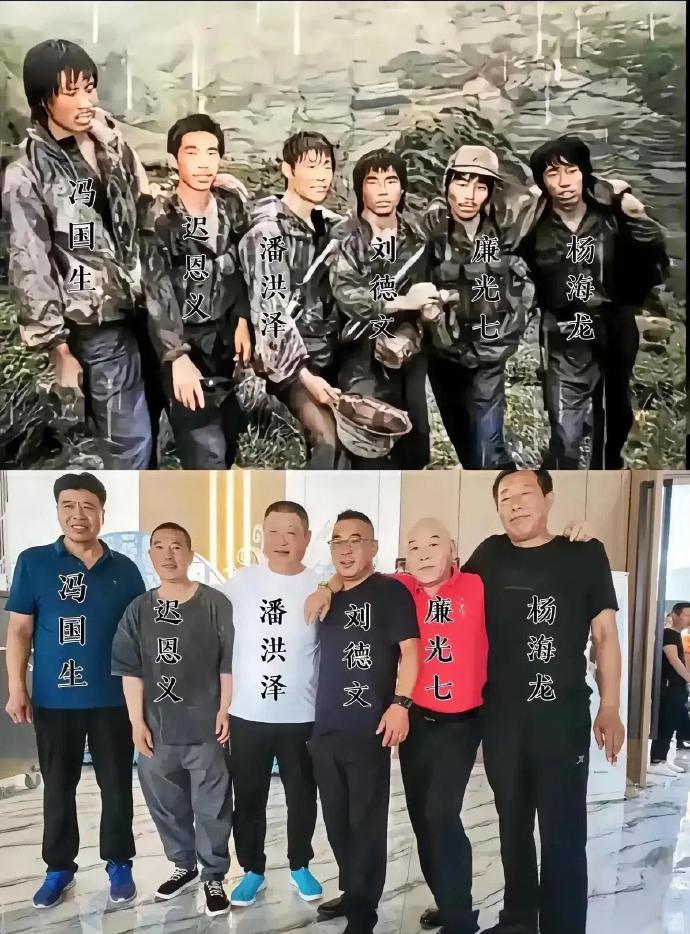 这是一张珍贵的照片，展现了战地侦察六兄弟35年后的再次相聚。回望35年前，他们在