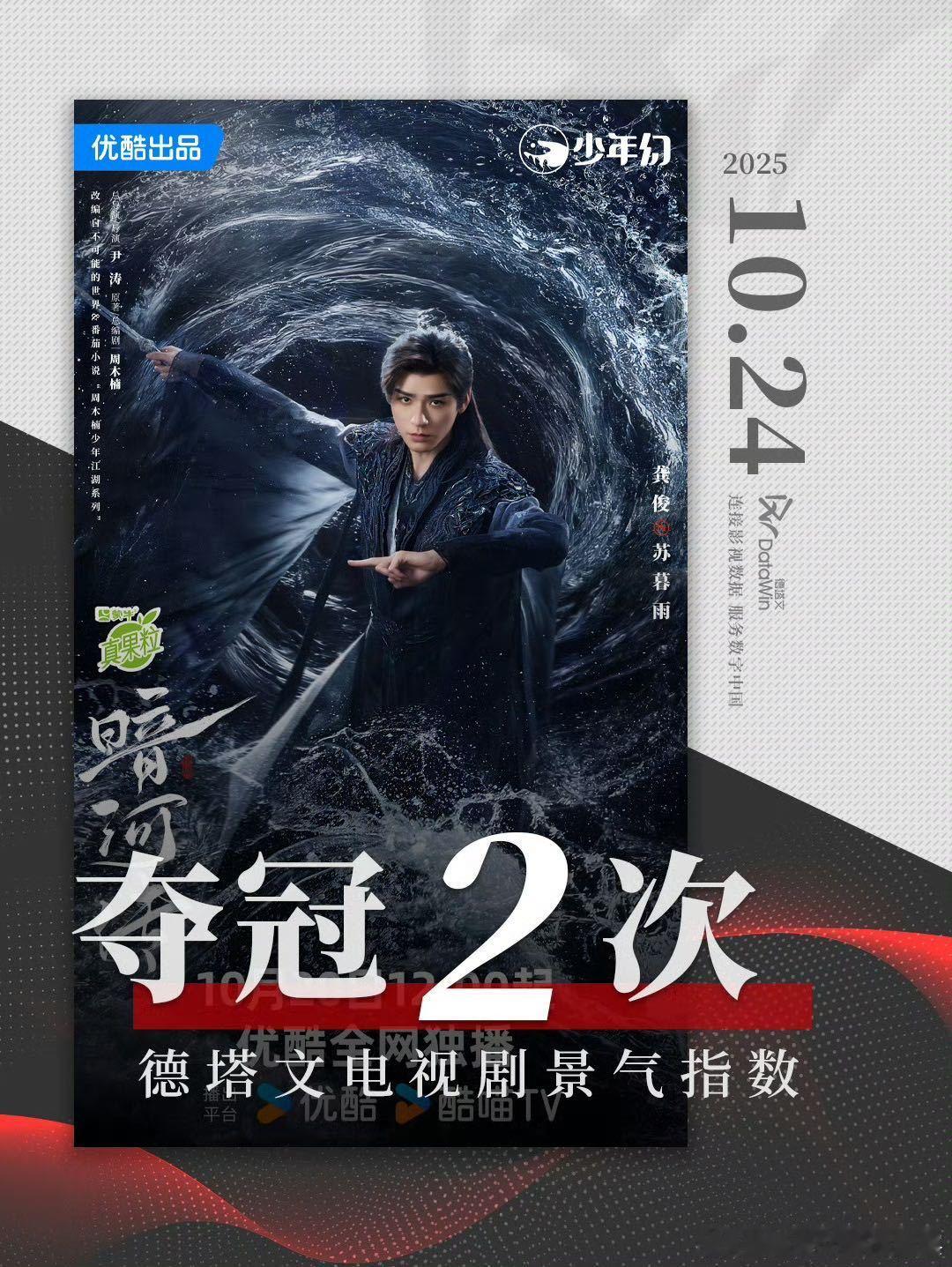 龚俊暗河传破万 《暗河传》热度稳步破万！俊子一番大男主的实绩🈶最新一集万卷楼打