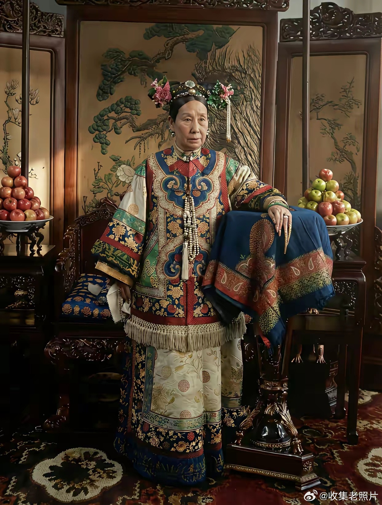 晚清，历史上的慈禧。这是真实照片，并非剧照。