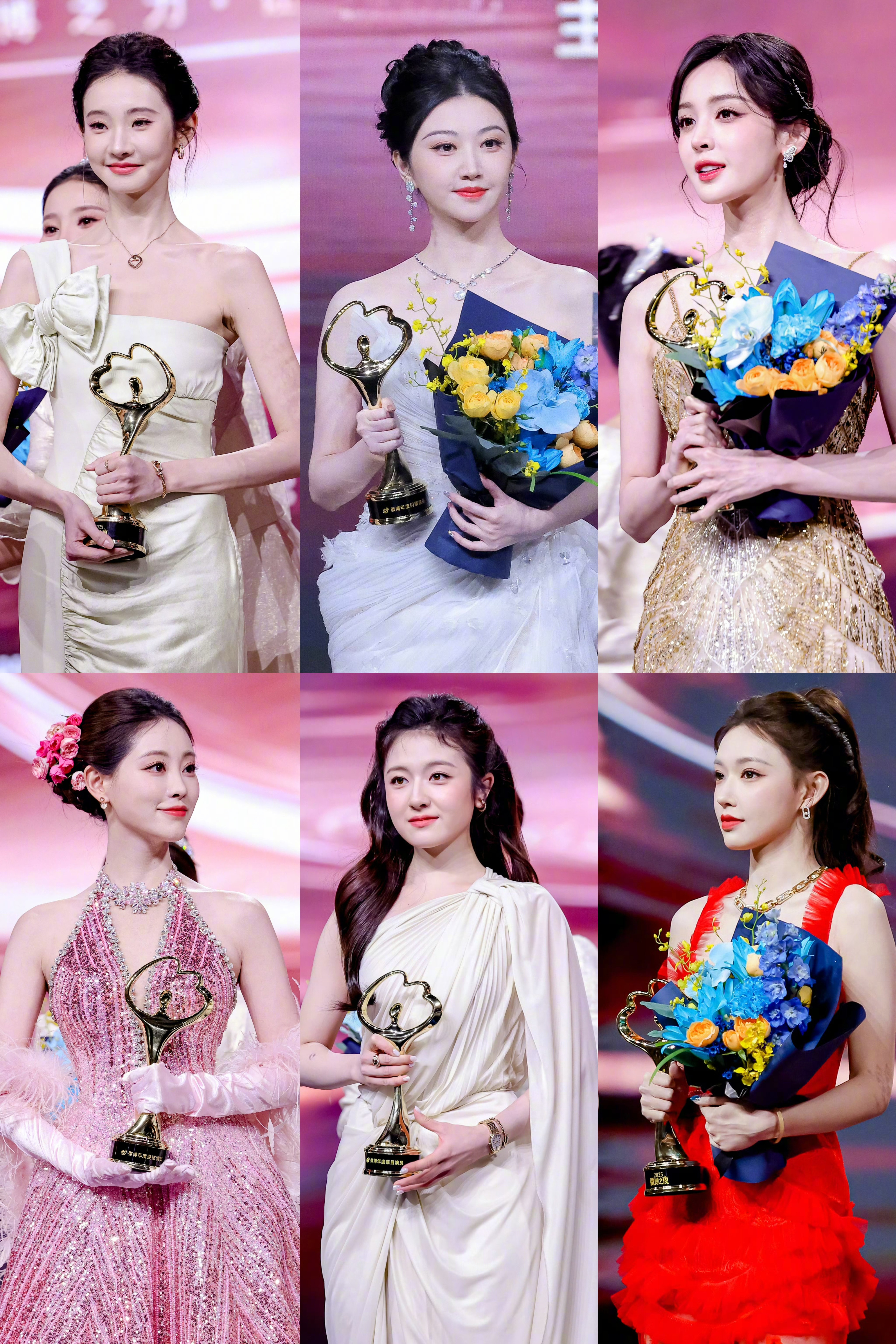 微博之夜内场，周也的画风跟其他女星好不一样