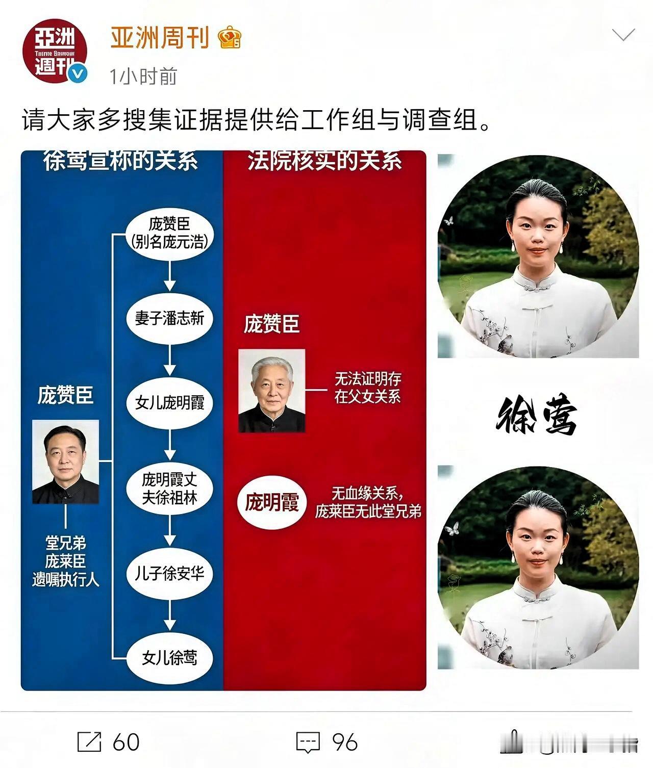 这一耳光，打得那叫一个清脆！《亚洲周刊》没啰嗦，直接一张图甩出来，徐莺瞬间哑