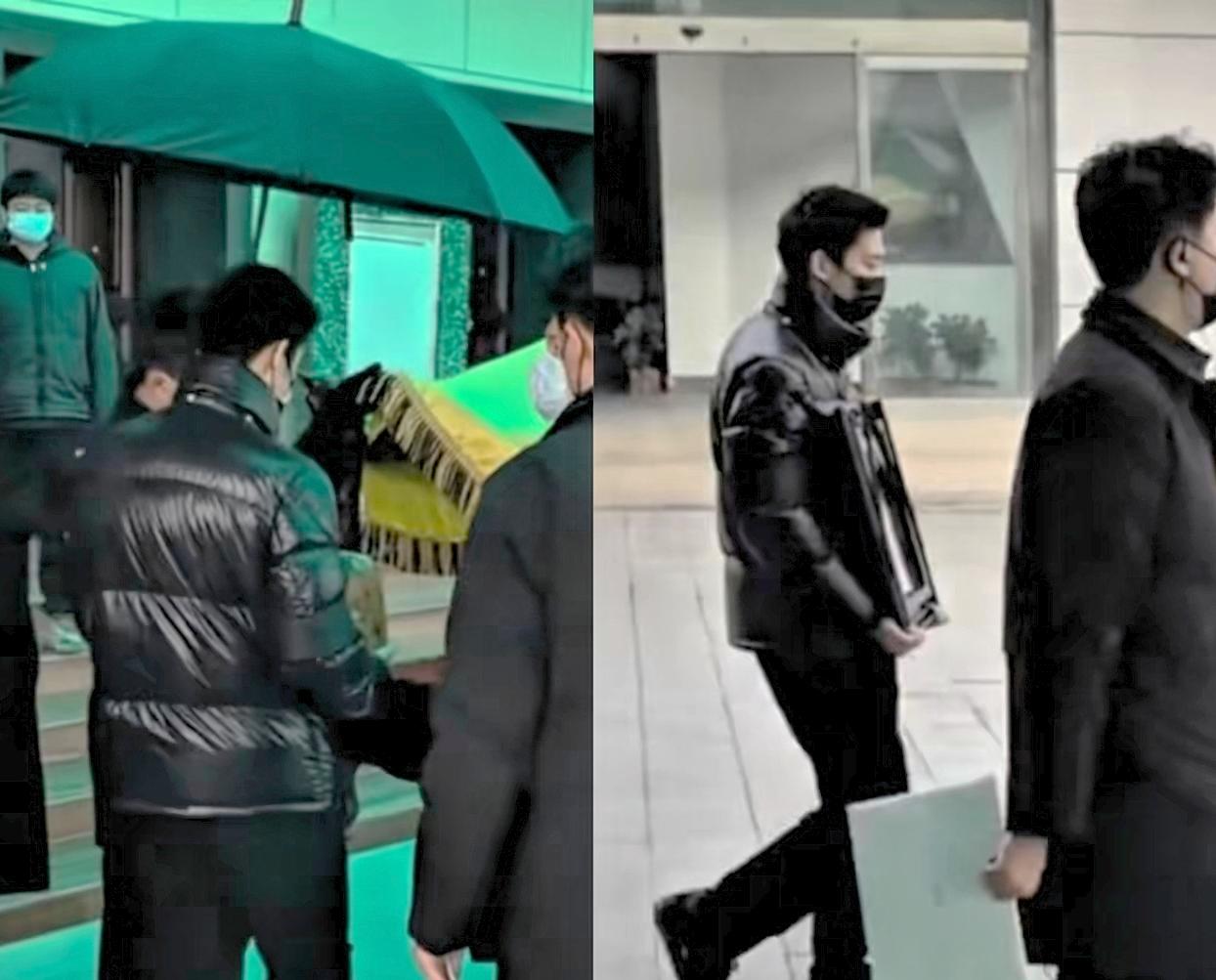 何晴追悼会现场，最揪心的一幕终是来了。不是遗像缓缓浮现，而是24岁的儿子许