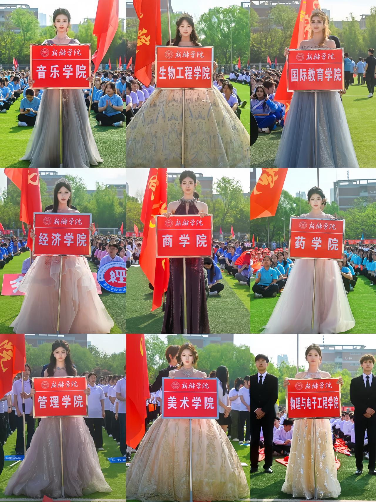 该校的九大大一系花，你们觉得谁最美？