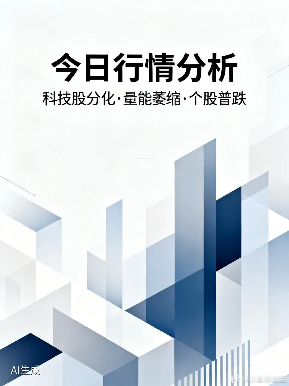 今日行情异常，科技股分化了，量能萎缩了，个股也在普跌，这是什么情况呢？随着昨日A