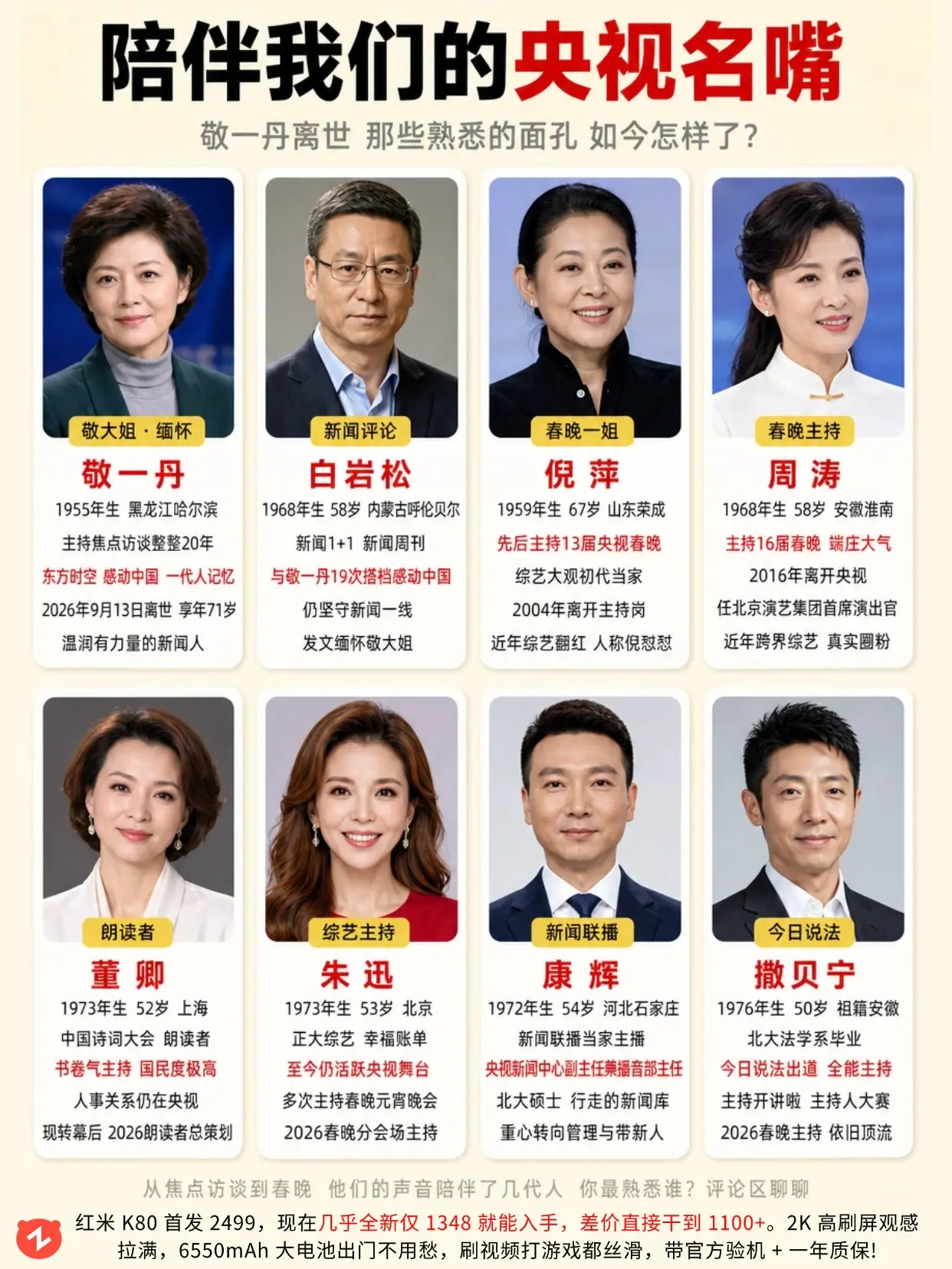 敬一丹离世🕯️，央视主持们如今怎样了？