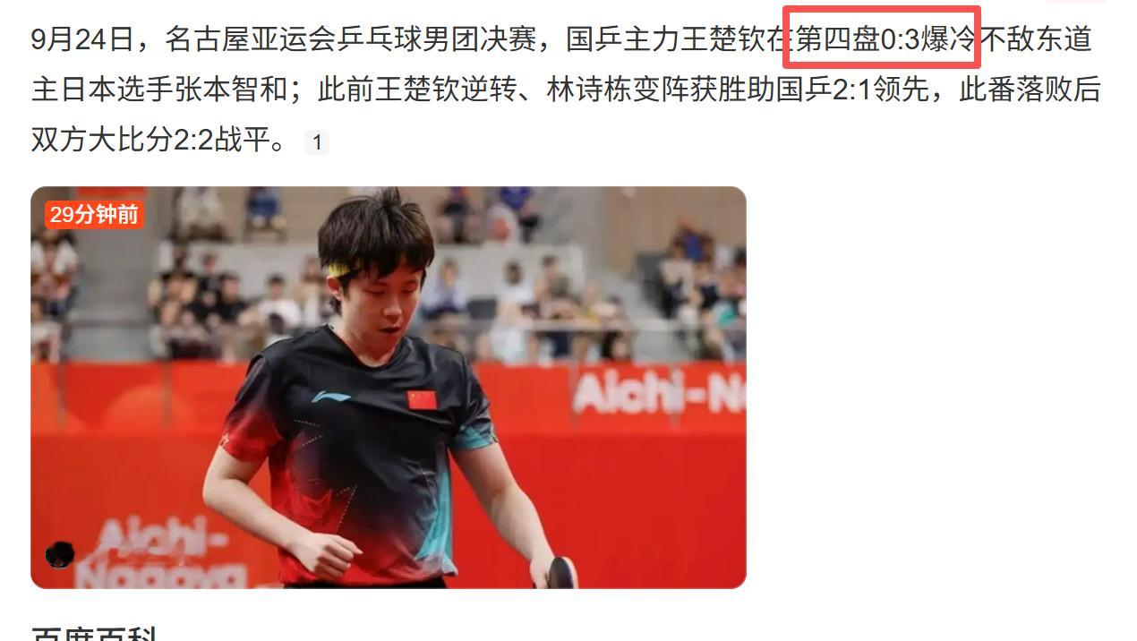 每天都会把国乒的热搜攒一个，绝对没一点加工，每天我看到的都按顺序排下来了：🚩王