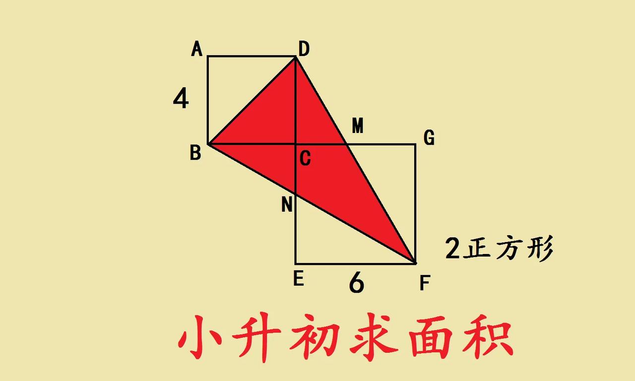 这是一道小升初数学求面积，难度大思路不好想，没有方法这道题根本答不对。如图所