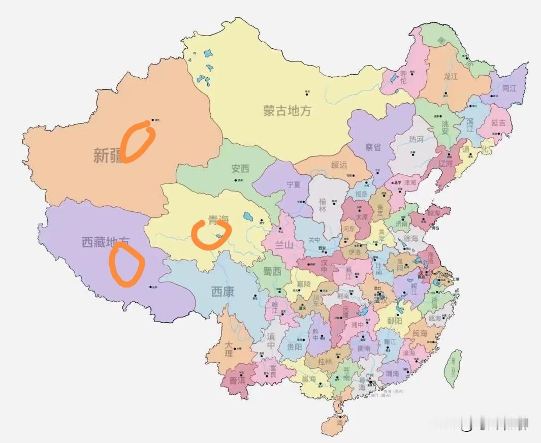 这张地图是1940年胡焕庸提出的全国64省方案，省份数量是目前的两倍，基本每个省