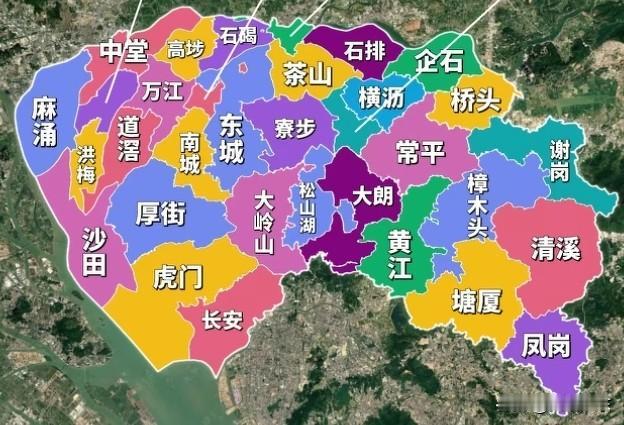 东莞素有“世界工厂”的美誉。它下辖四个街道和28个镇，四个区分别为莞城、东城