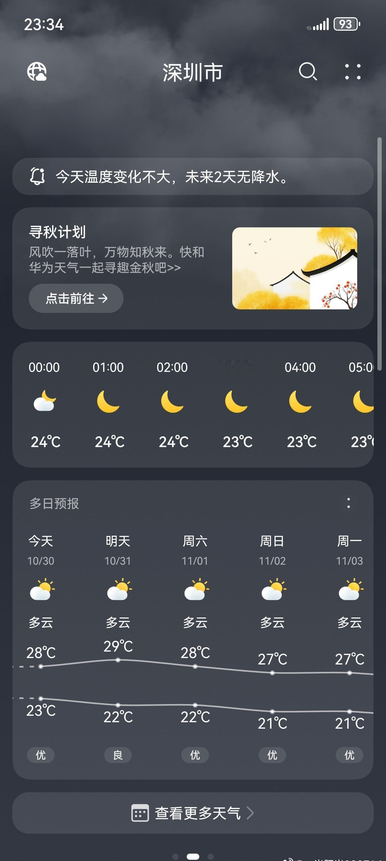 深圳冷空气即将到货这是你们说的冷空气?还敢再冷一点吗?