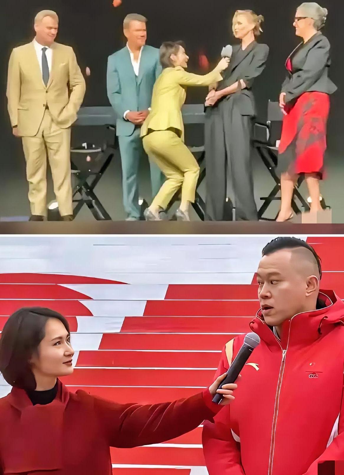 同个主持人两副姿态？半蹲递麦引全网热议，这事真不是小题大做最近《奥德赛》北京首