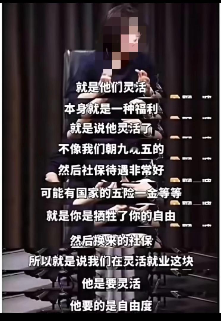 张某某教授是真不明白什么叫灵活就业，牢A说的美利坚的斩杀线他应该明白吧！灵活就业