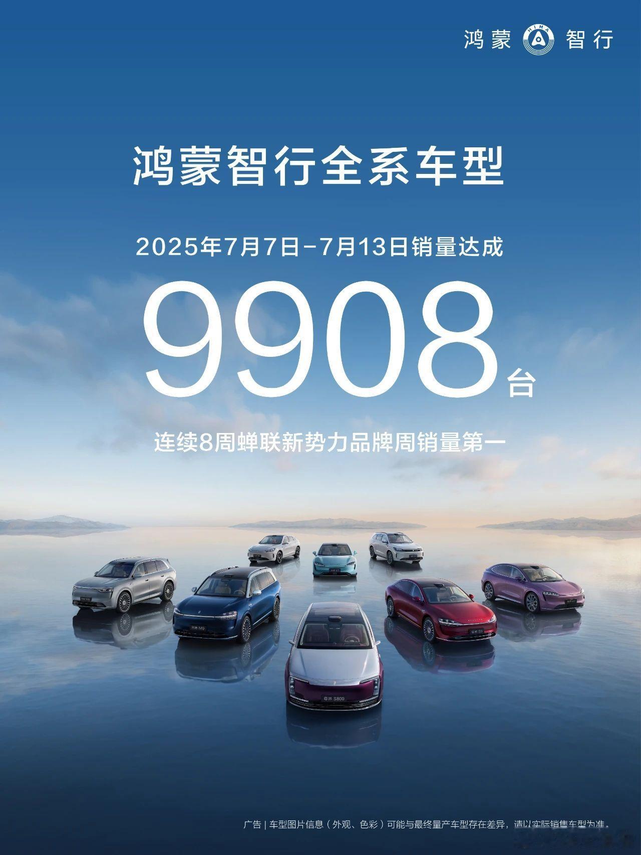 鸿蒙智行第28周销量9908台7月15日，鸿蒙智行发布，2025年第28周，鸿蒙