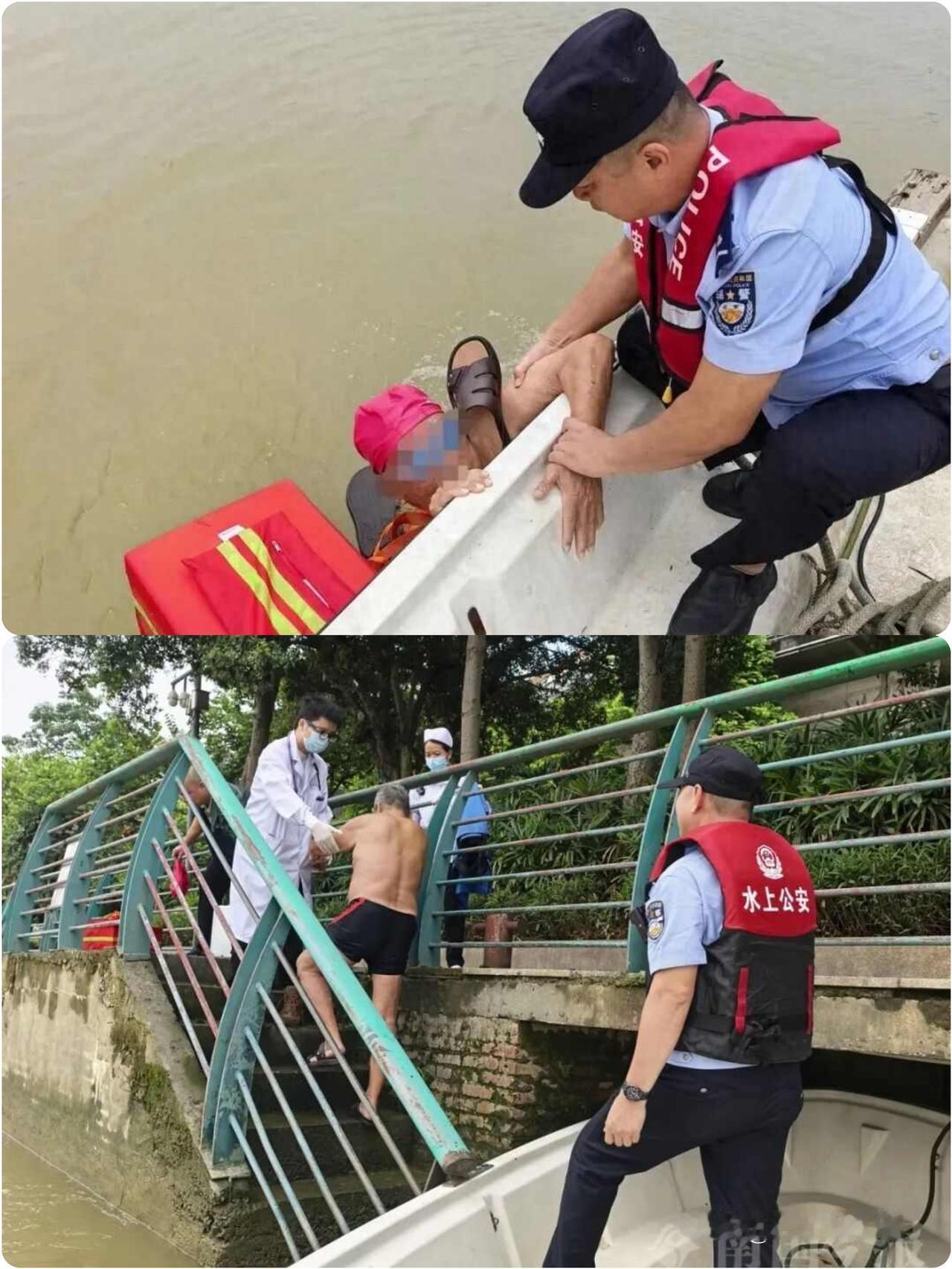 柳州93岁老人，汛期独自野泳被水流冲走，依靠浮具漂流3公里才获救，野外水域