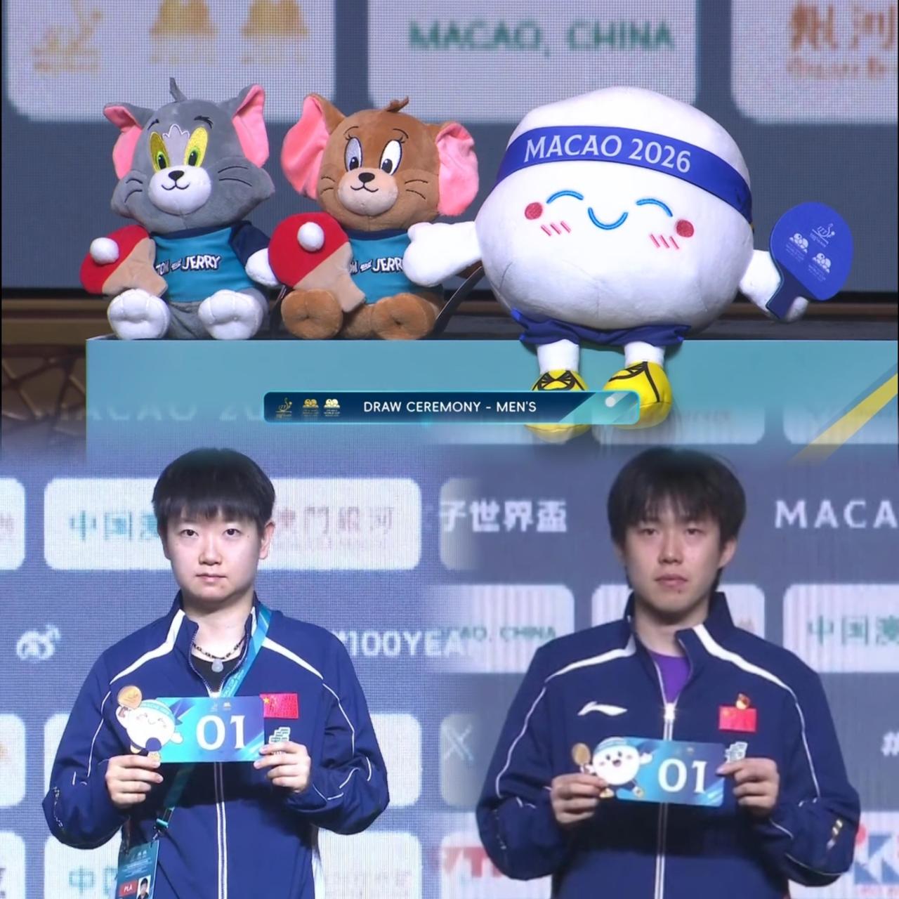 抽签的数字不止一模一样，他们本来就是01，但是实力是势均力敌啊！莎莎和楚钦连动