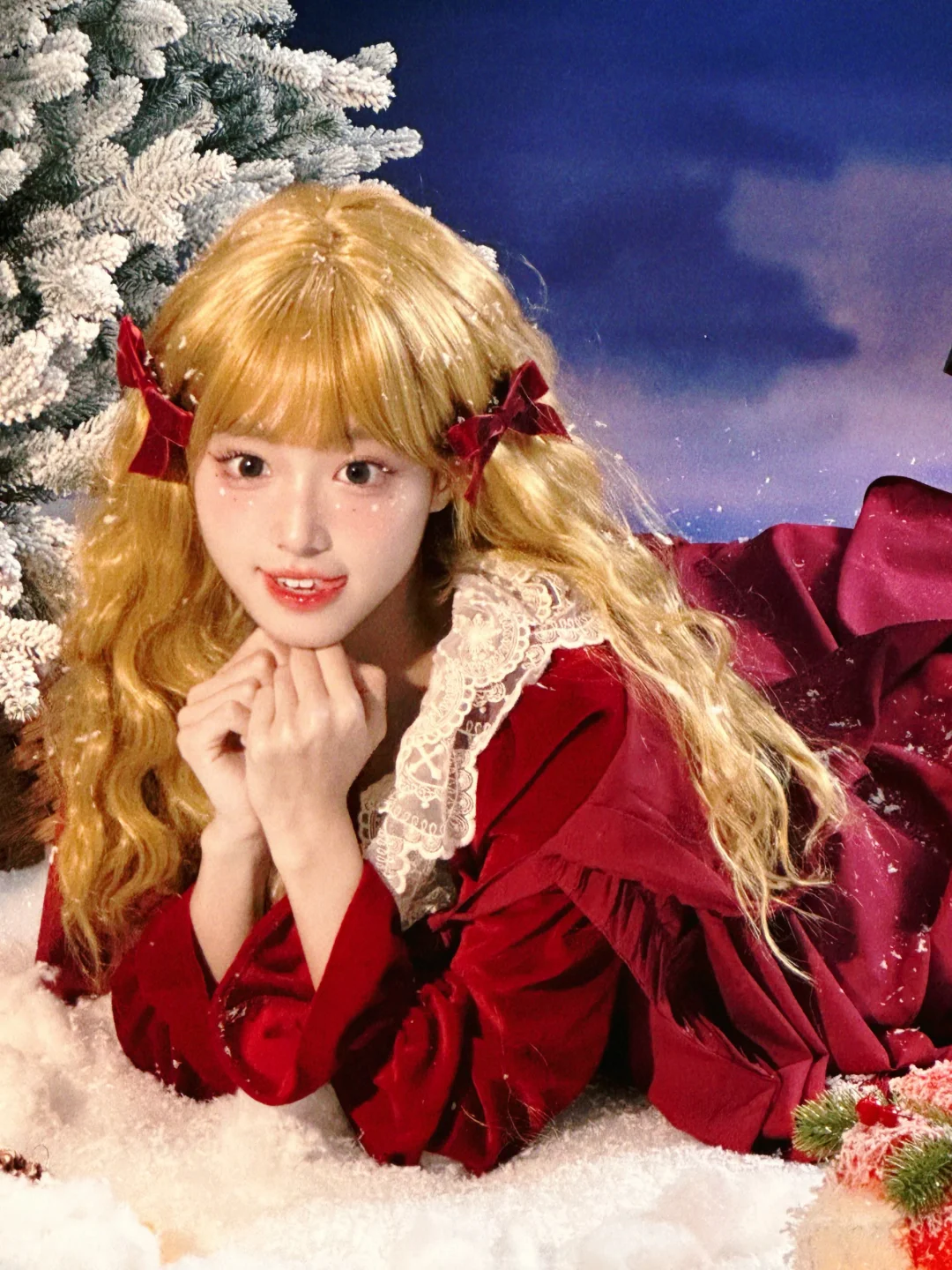 圣诞写真我先拍啦！！今天是小红帽～