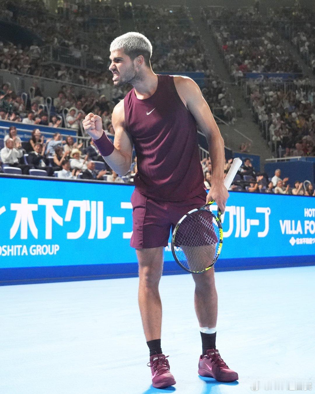 阿尔卡拉斯先下一城🔥ATP500东京站男单决赛，头号种子阿尔卡拉斯6-4先下一