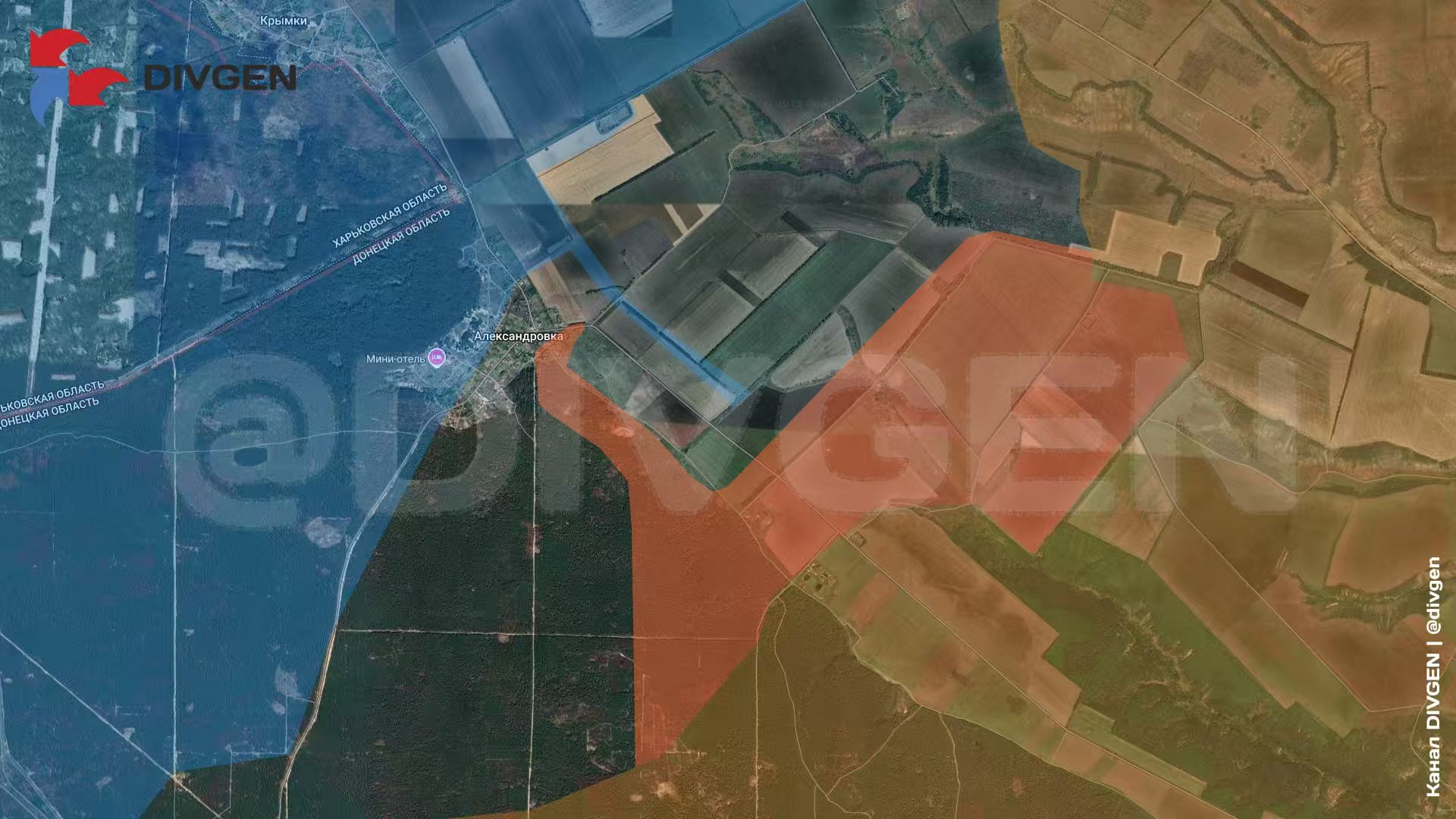 顿涅茨克北部，西部集群推进到亚历山德罗夫卡，这里已经远离红利曼，俄方自己称朝