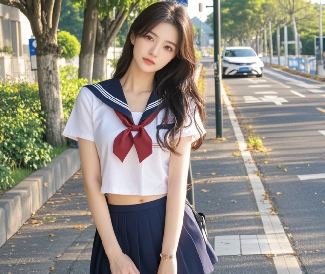 日系制服下的火辣这身材是艺术品吧