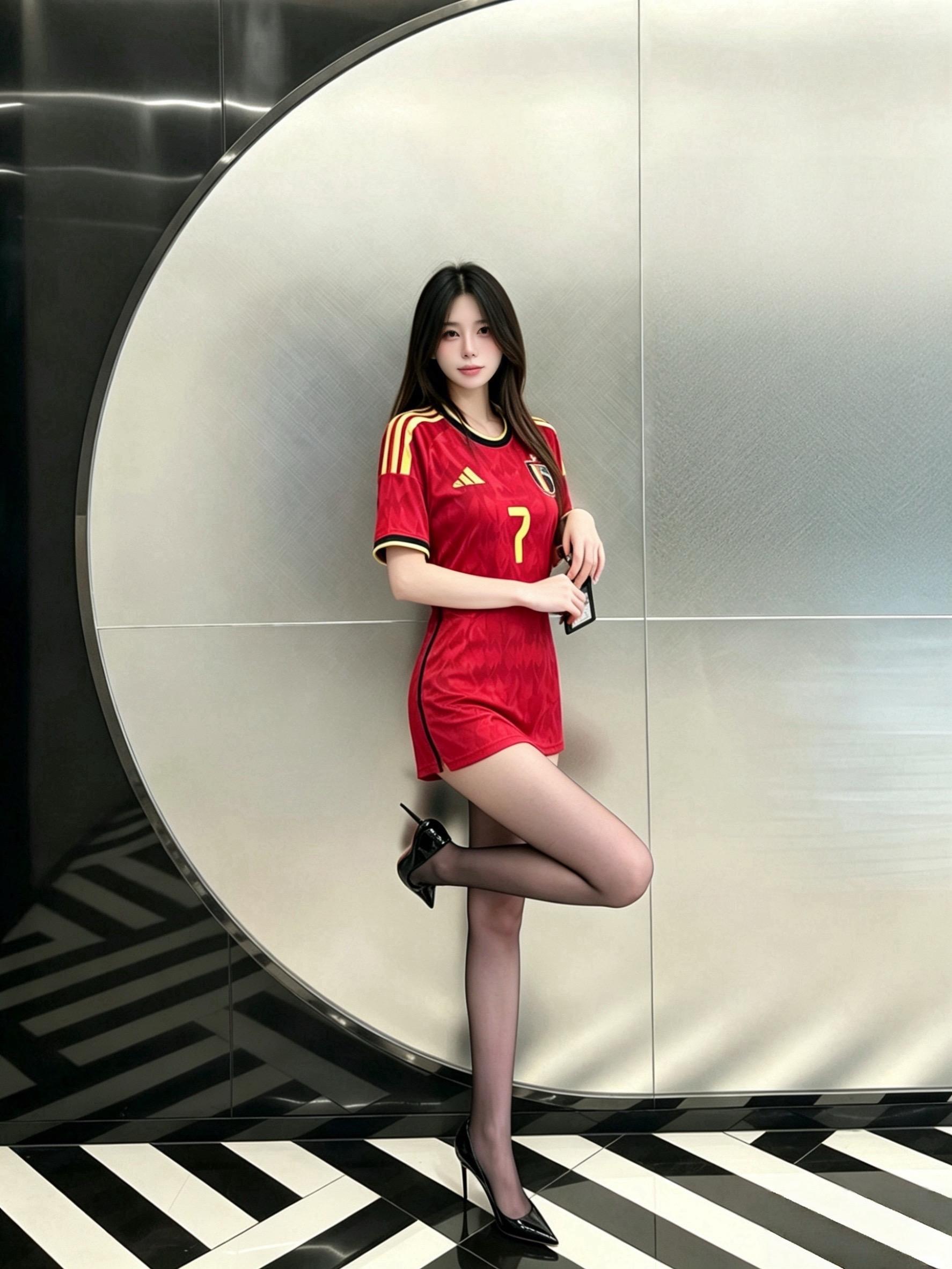 御姐的球衣反差穿搭🇧🇪⚽️。