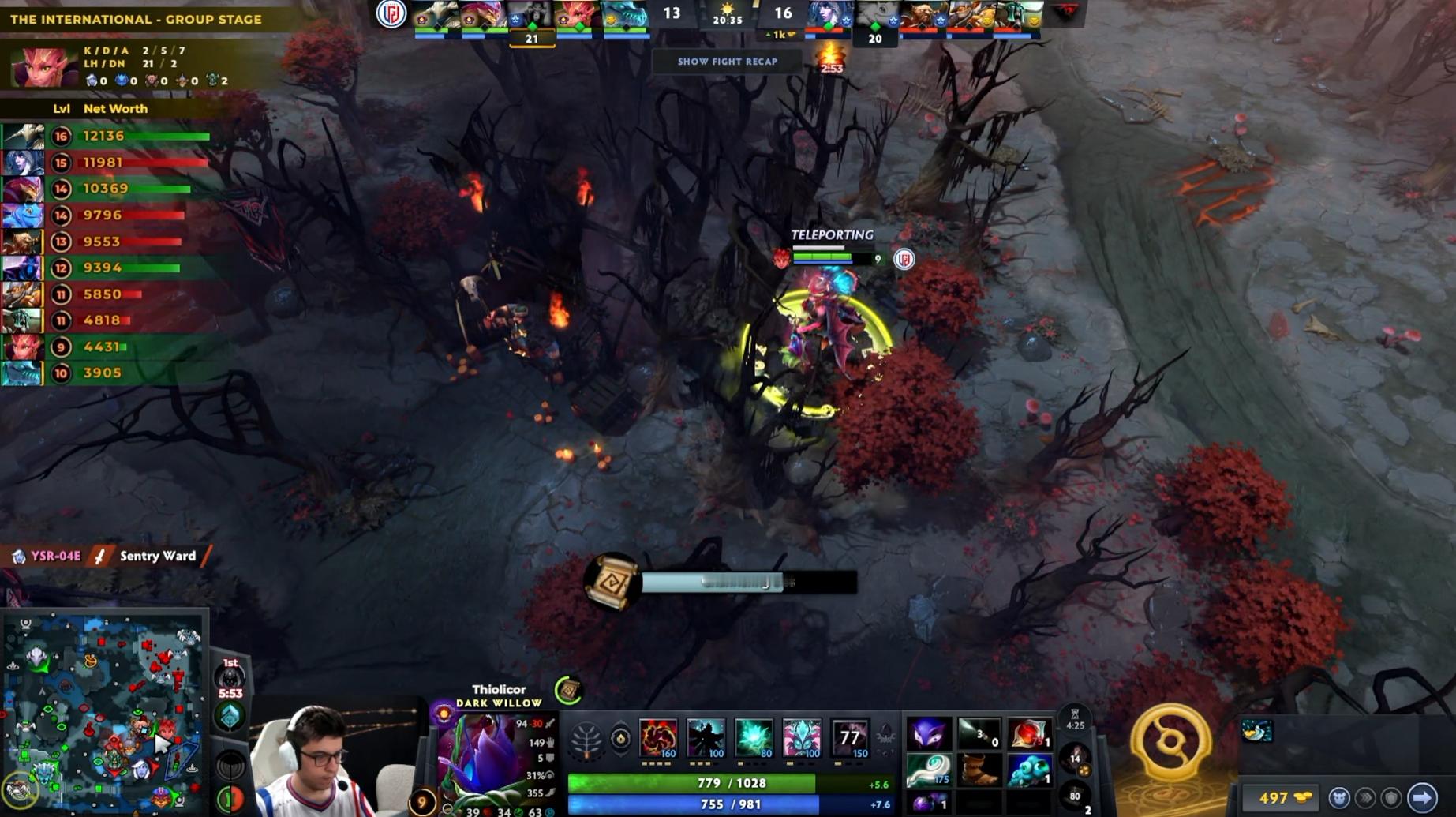 DOTA2TI15瑞士轮0-1组TR对阵LGD战队BO3第二局，经过76分钟，