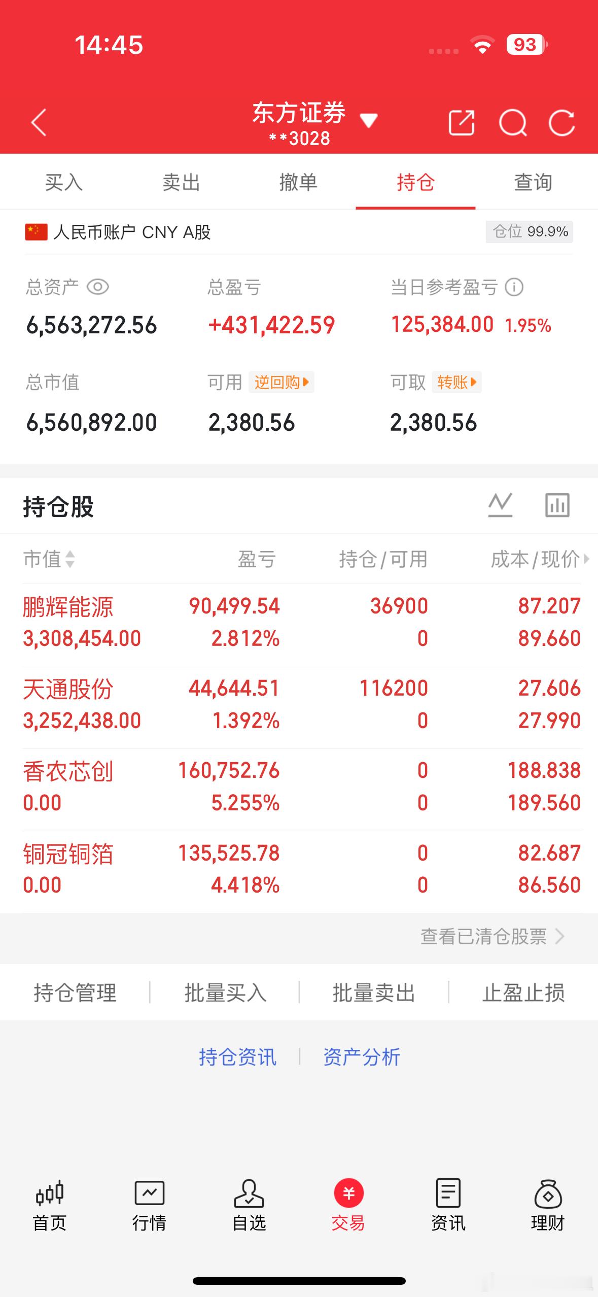 天天姐实盘记录天通股份早盘天天姐禁的，然后就迅速拉伸，没有跟上的我也推了另一只C