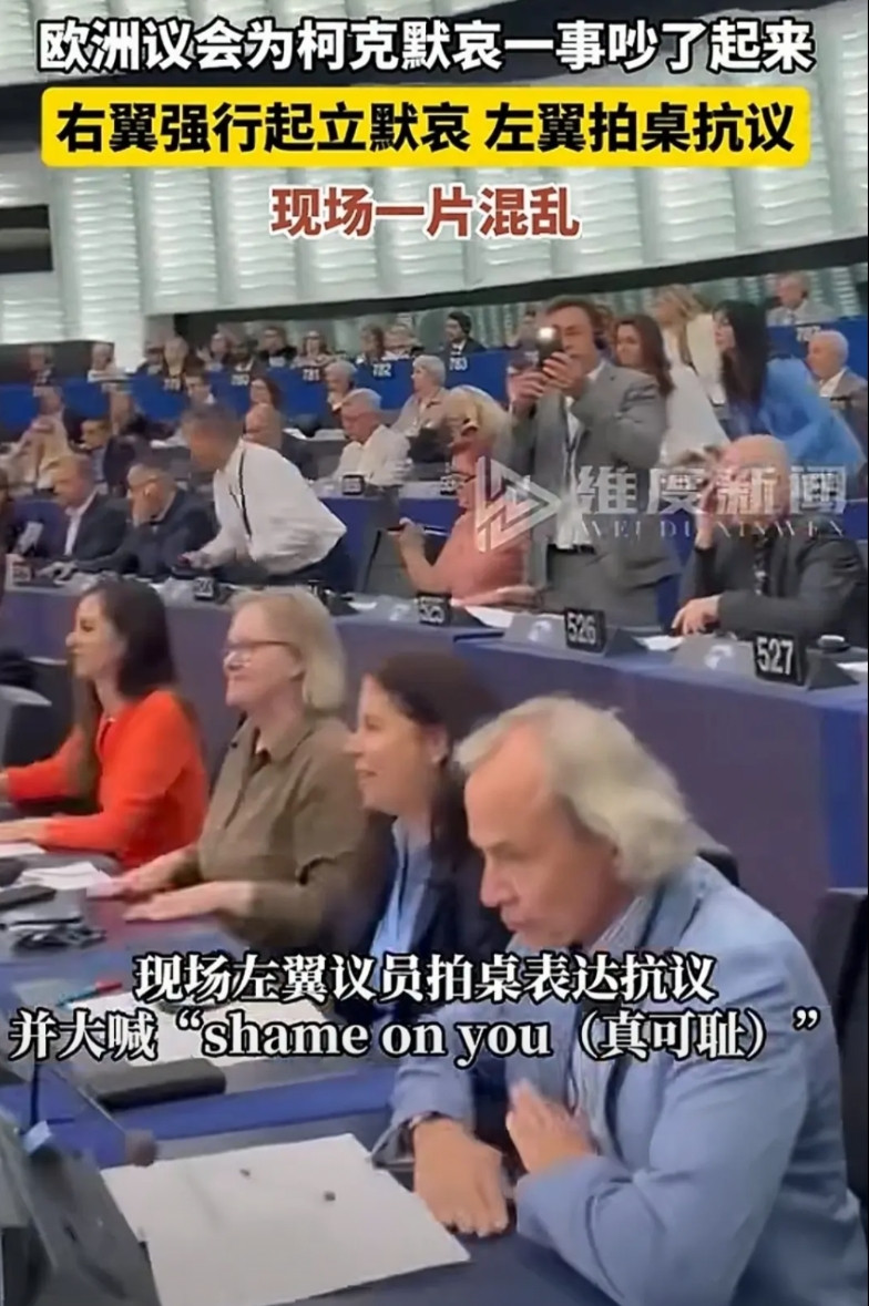 欧洲议会成了啥了？欧洲议会全体默哀，知道的都知道是为美国人默哀，不知道的还以