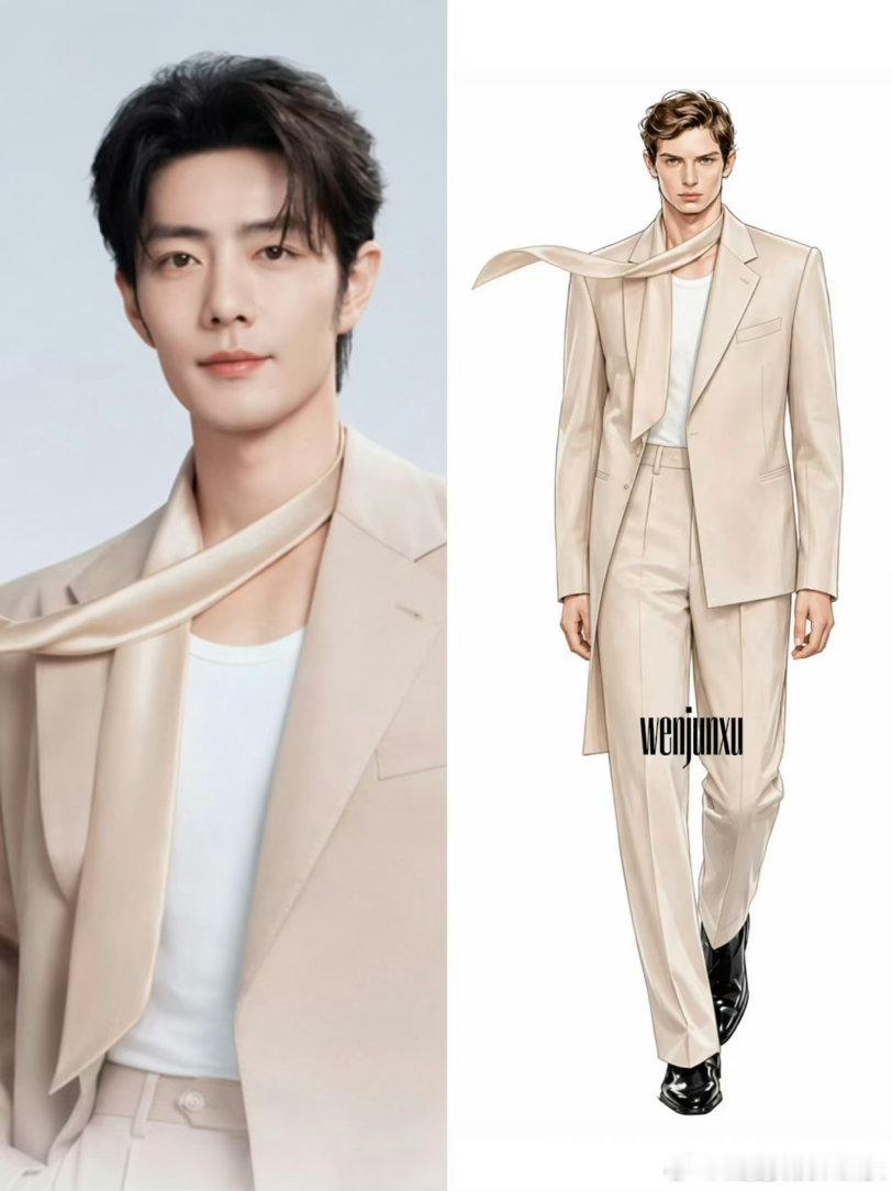 肖战不对称西装也别有一番风格！相当帅气啊