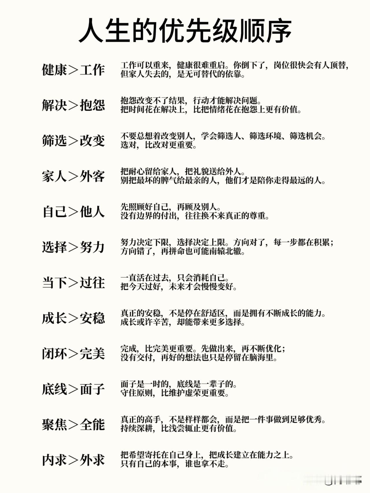 人生的优先级顺序。[祈祷]很重要，很重要……人生优先级测试优先级思维关系里的