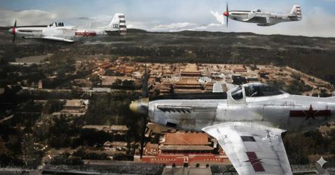 开国大典，空中视角,第一次见！因为国民党趁解放军还没有建立起有效防空前，