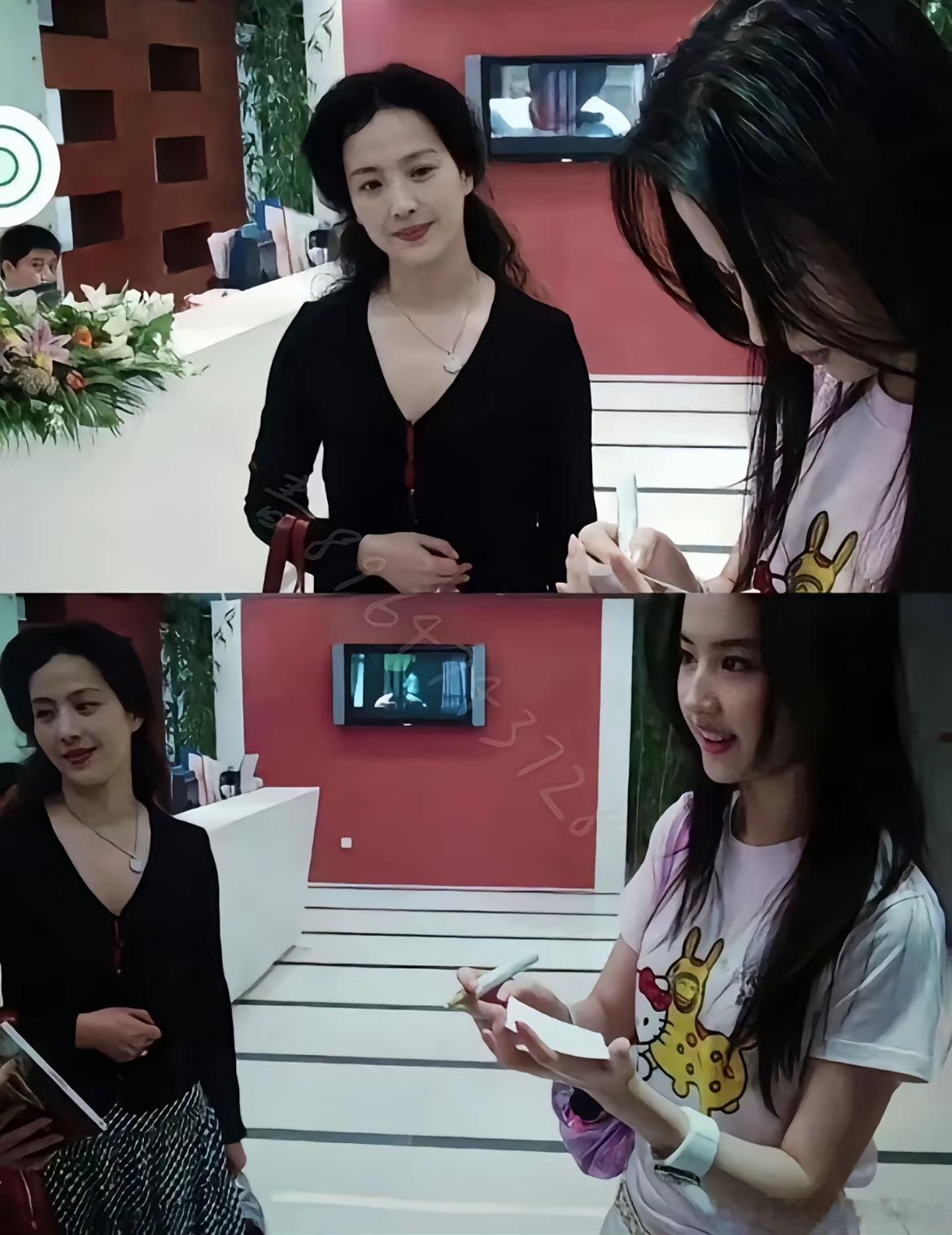 妈妈一看就是超级大美人，但是娱乐圈还是能找到类似风格的大美女，个人觉得神仙姐姐在