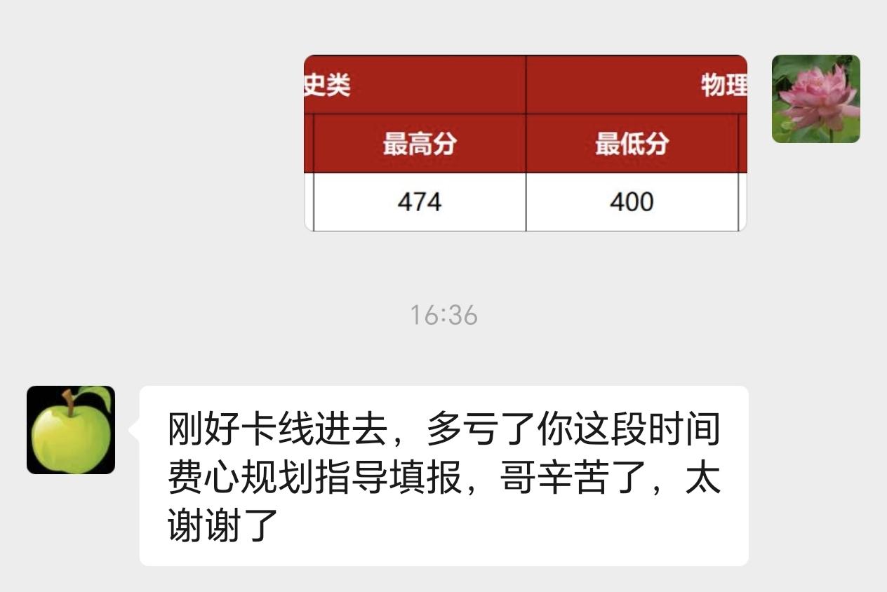 今年我指导了一位物理组的女孩，她考了402分，距离本科线还差17分，全省排名39
