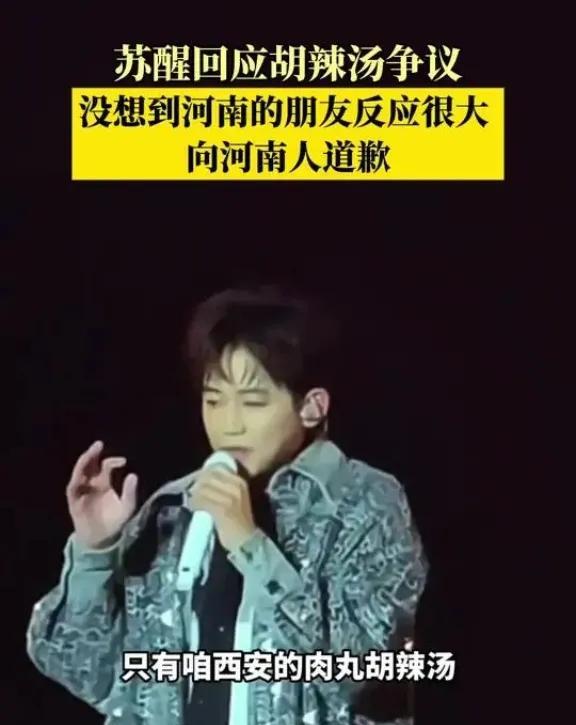 苏醒夸家乡胡辣汤却翻车，深夜道歉化解风波！歌手苏醒在西安演出时，自豪地推荐家乡的