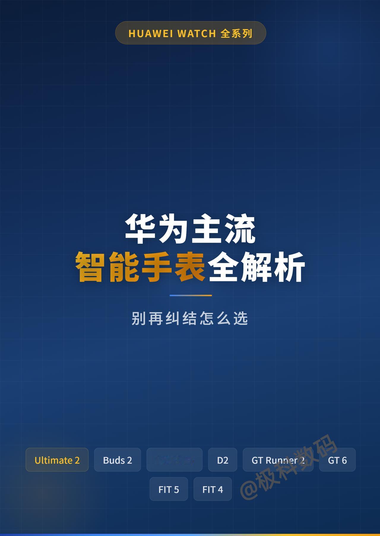 华为主流智能手表选购解析：新款WATCHBuds2、WATCH5、D2、W