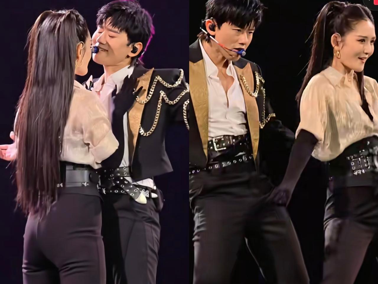 我严重怀疑，谢娜给张杰伴舞，压根不是为了完成舞台，他俩可不单是为了完成舞