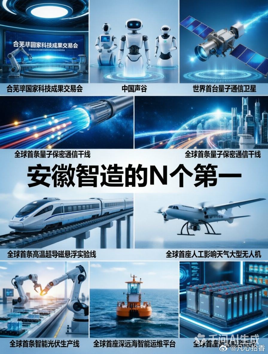 2026世界制造业大会9月20日—23日在合肥举办，主题为"智造世界·创造美好"。#从安徽制造到安徽