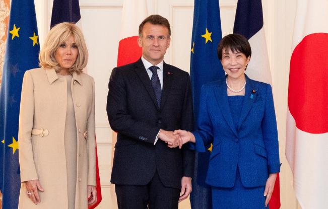 日本、法国联合喊话中国当地时间4月1日，法国总统马克龙专程前往日本，和日本首