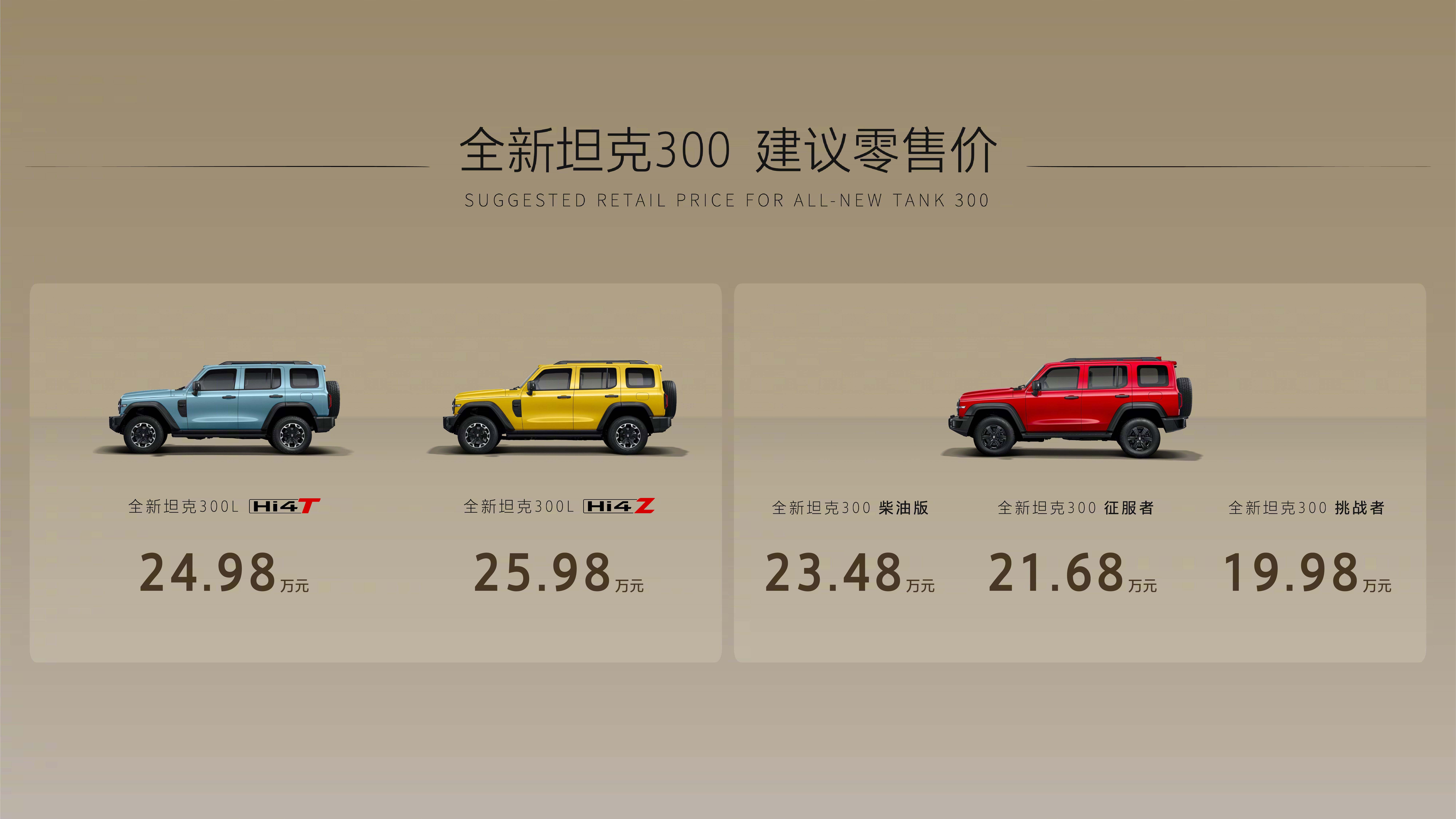 新款坦克300上市啦！价格不贵！市面上最有风格和能力的中国方盒子代表性硬派越野/