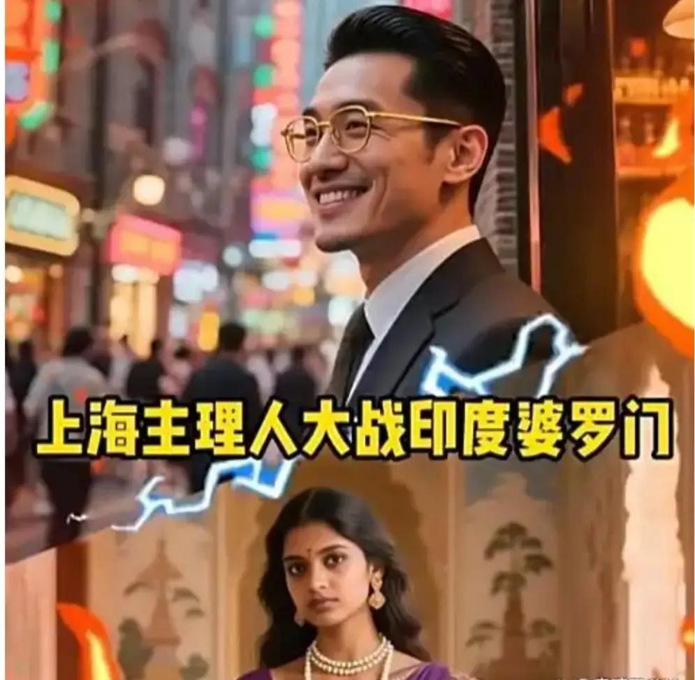 网传，一对印度男女在上海一家餐厅吃饭，服务员上菜时，印度男对服务员的服务质量表示