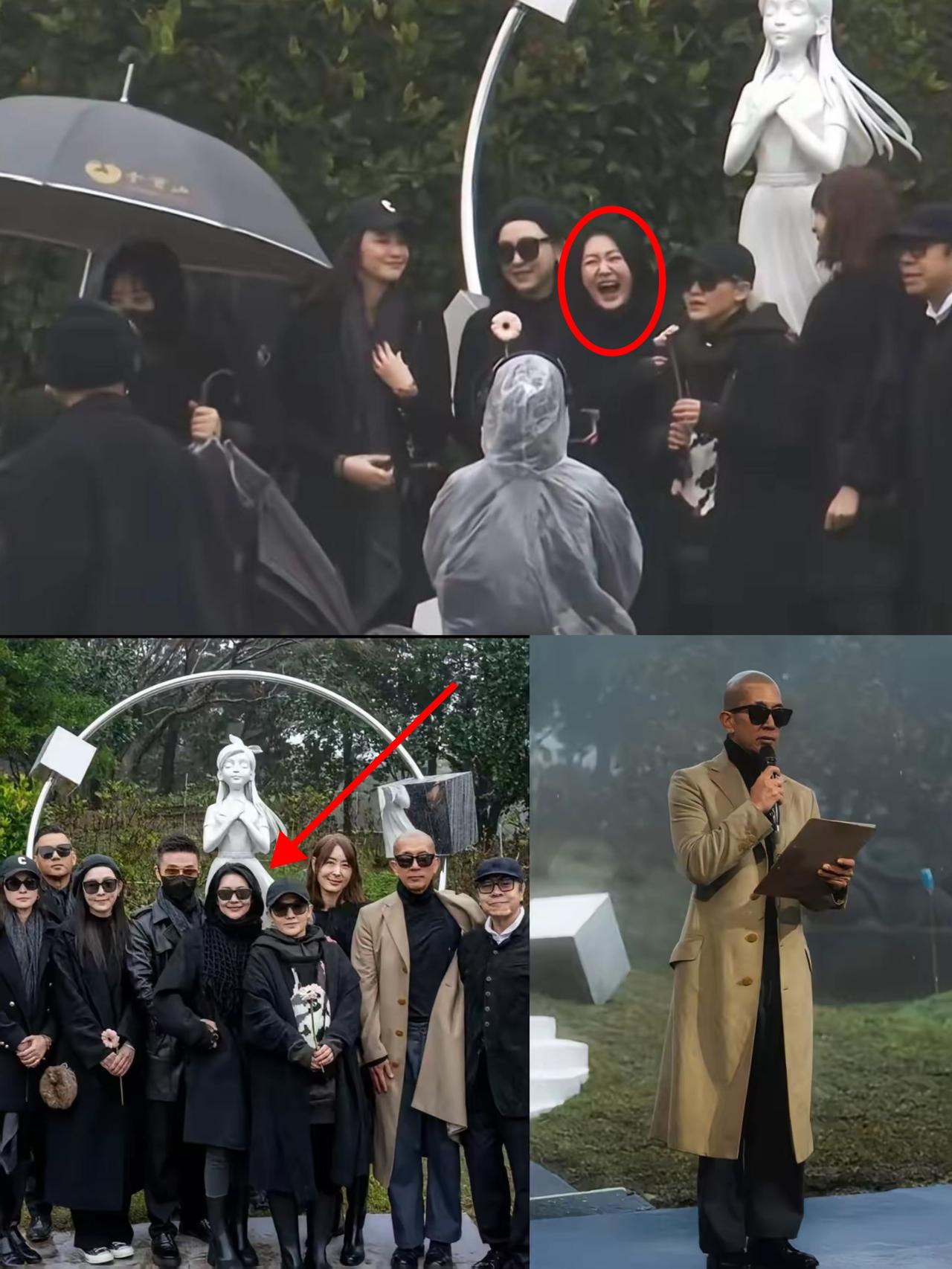 大家仔细看！昨天小S，差点笑得绷不住了仅仅因为大S离世一周年雕像揭幕时，看到